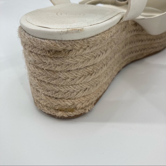 Urban Outfitters White Platform Espadrille Sandals - Size 8 - Picture 9 of 10